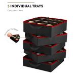 ZOBER Christmas Ornament Storage Box with Trays