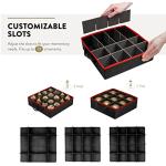 ZOBER Christmas Ornament Storage Box with Trays