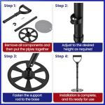 Adjustable Iron Trash Compactor for Kitchen & Outdoor