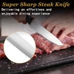 Ninsula Stainless Steel Steak Knives Set of 4