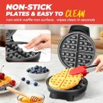 Classic 7" Belgian Waffle Maker with Nonstick Plates