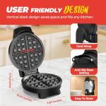 Classic 7" Belgian Waffle Maker with Nonstick Plates