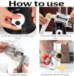 3-in-1 Manual Cheese Grater with Suction Base