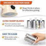 3-in-1 Manual Cheese Grater with Suction Base