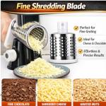 3-in-1 Manual Cheese Grater with Suction Base