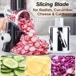 3-in-1 Manual Cheese Grater with Suction Base