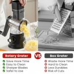 3-in-1 Manual Cheese Grater with Suction Base
