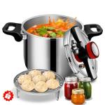 8-Quart Stainless Steel Pressure Cooker for Canning