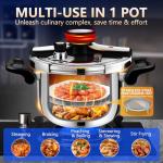 8-Quart Stainless Steel Pressure Cooker for Canning