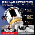 8-Quart Stainless Steel Pressure Cooker for Canning