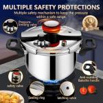 8-Quart Stainless Steel Pressure Cooker for Canning