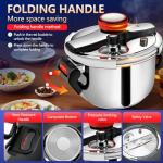 8-Quart Stainless Steel Pressure Cooker for Canning