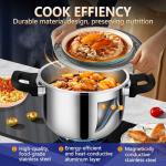 8-Quart Stainless Steel Pressure Cooker for Canning