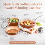 GOTHAM STEEL 12 Inch Hammered Copper Frying Pan