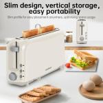 SEEDEEM 2 Slice Slim Toaster with Long Slot
