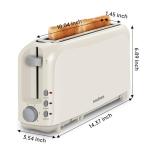 SEEDEEM 2 Slice Slim Toaster with Long Slot