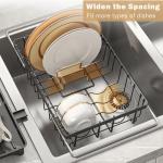 Expandable Over Sink Dish Drying Rack with Drainboard