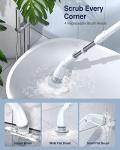 LABIGO Cordless Electric Spin Scrubber with 4 Brushes