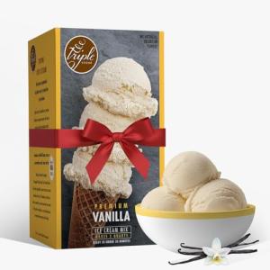 Triple Scoop Vanilla Ice Cream Mix - Makes 2 Quarts