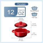 LOVE Casa 4-Piece Mini Cocotte Set, Red