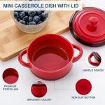 LOVE Casa 4-Piece Mini Cocotte Set, Red