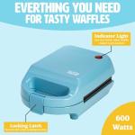 Mini Nonstick Waffle Maker for Quick, Easy Treats