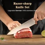 Astercook 17-Piece German Stainless Steel Knife Set