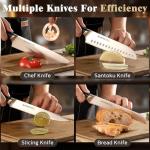 Astercook 17-Piece German Stainless Steel Knife Set