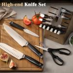 Astercook 17-Piece German Stainless Steel Knife Set
