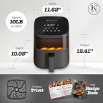 Digital Air Fryer Oven with 8 Presets - 4 Quart
