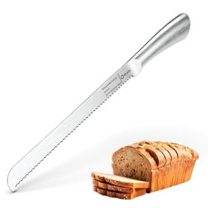 ORVIX 10-Inch Serrated Bread Knife for Easy Slicing