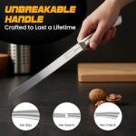 ORVIX 10-Inch Serrated Bread Knife for Easy Slicing