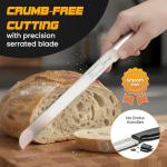 ORVIX 10-Inch Serrated Bread Knife for Easy Slicing