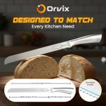 ORVIX 10-Inch Serrated Bread Knife for Easy Slicing