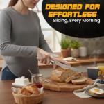 ORVIX 10-Inch Serrated Bread Knife for Easy Slicing