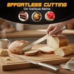 ORVIX 10-Inch Serrated Bread Knife for Easy Slicing