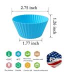 24 Pack Reusable Silicone Cupcake Baking Cups