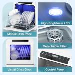 Portable Countertop Dishwasher with 8 Wash Programs