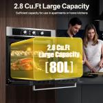 Zomagas 24" Electric Wall Oven with Rotisserie