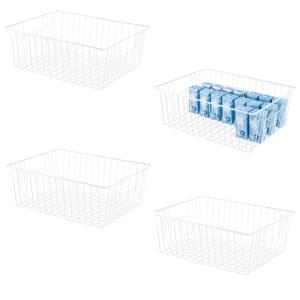 16-Inch Upright Freezer Organizer Baskets, 4-Pack