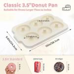 Toeusog Nonstick Silicone Donut Pan with Metal Frame