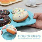 Toeusog Nonstick Silicone Donut Pan with Metal Frame