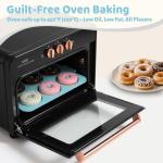 Toeusog Nonstick Silicone Donut Pan with Metal Frame