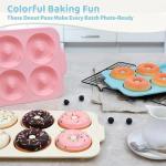Toeusog Nonstick Silicone Donut Pan with Metal Frame