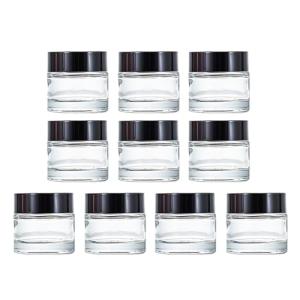 10 Pack Mini Clear Glass Jars with Lids