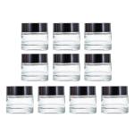 10 Pack Mini Clear Glass Jars with Lids