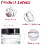 10 Pack Mini Clear Glass Jars with Lids