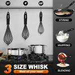 Walfos Silicone and Stainless Steel Whisk Set