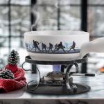 Artestia Large Cheese Fondue Set with Forks