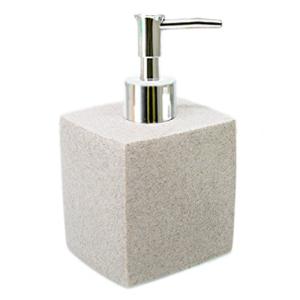 Sand Color Square Resin Soap Dispenser Bottle